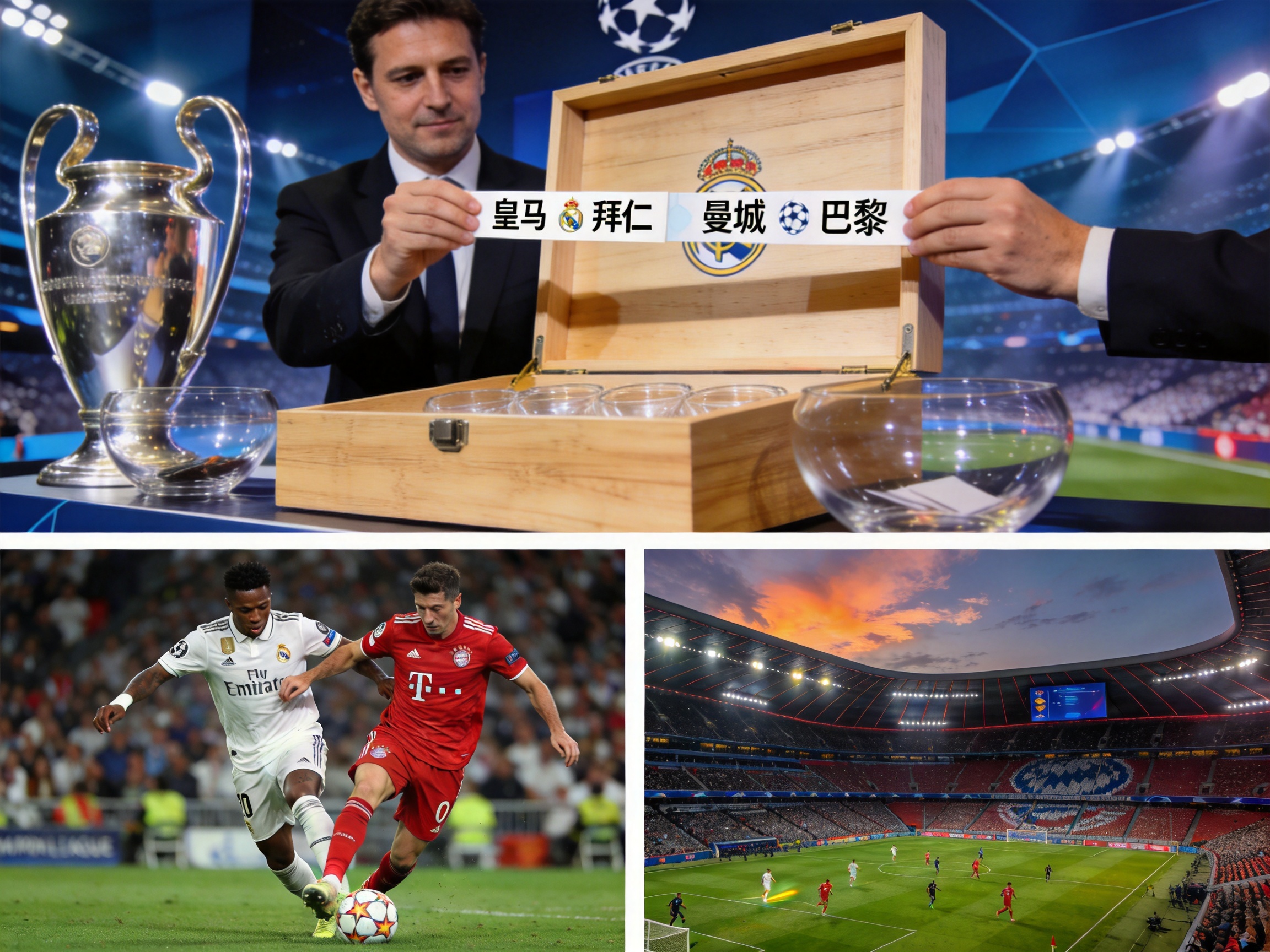欧冠16强抽签出炉 多场强强对话上演